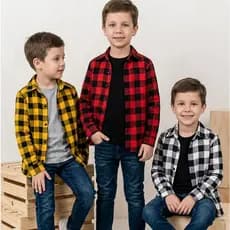 Camisa Xadrez Infantil Manga Longa Premium Festa Junina 2 a 10 anos
