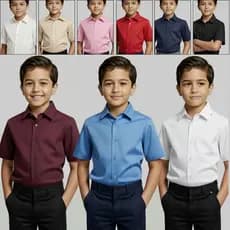 Camisa Social Infantil Menino CYNTHARA Manga Curta Elegante e Confortável – Tam 2 a 10