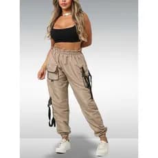 CALÇA CARGO JOGGER MODA 2025 LINHAS EM BOLSOS - ESTILO URBANO TENDÊNCIA STREET