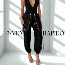 calça pantalona cargo jogger feminina tactel corrrentes e bolsos tecido fino e leve