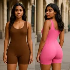 Kit Macaquinho Fitness Feminino Tecido Anarruga Moda 2026 Blogueira Gringa coladinho  corpo perfeito