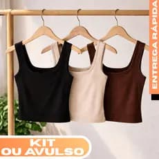 Regata Blusinha Fitness gola quadrada Feminina Suplex forro Duplo Básica Elegante Moda Blogueira
