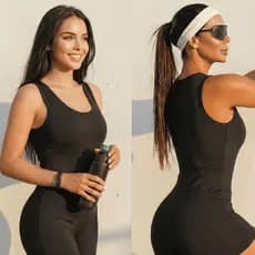 Macaquinho Esportivo Fitness Academia Crossfit Macacão Feminino Slim Suplex - Moda Gringa blogueira