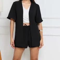 Conjunto 2 Peças Kimono + Short Duna Feminino Moda Praia Blogueira Saida De Praia Envio Imediato