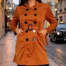 Casaco Sobretudo Feminino Elegante Com Cinto Inverno Longo Estilo Envio imediato