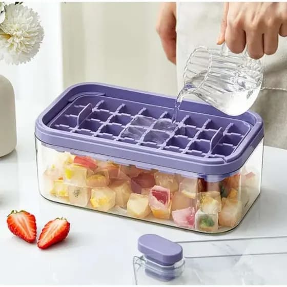 Conjunto de formas de gelo em silicone com caixa, material seguro para alimentos--1062