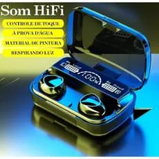 Fone M10 De Ouvido bluetooth 5.1 Sem Fio tws Estéreo Com Pod Carregador Power Bank