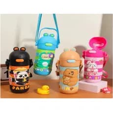 Garrafa Squeze infantil plástica quebra cabeça giratória 520 ml