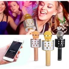 Microfone Karaokê Bluetooth Efeito De Voz Recarregável