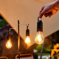 Lâmpada Led Recarregável Para Acampamento Iluminação Ajustável Com Gancho
