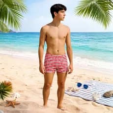 Sunga Juvenil Masculina Praia Piscina com Forro e Ajuste