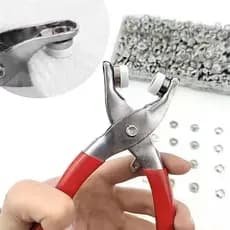 Alicate Aplicador Com 100 Botões De Metal Com cor De Pressao Para Roupa
