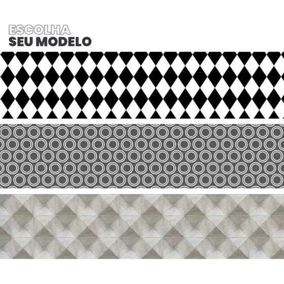 Faixa Decorativa Parede Pia Cozinha Adesiva Geometrico