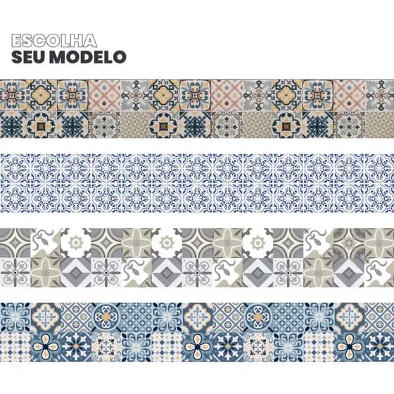 Faixa Adesiva Decorativa Vinil 100 X 15 cm Decoração Papel de Parede Cozinha