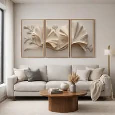 Trio Quadros Decorativos 50x70 cm Gigante Para Sala Quarto Escritório Hall