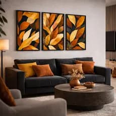 Trio Quadros Decorativos 50x70 cm Para Sala Quarto Escritório Hall