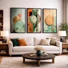 Trio Quadros Decorativos 50x70 cm Gigante Para Sala Quarto Escritório