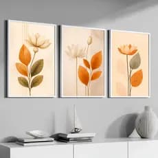 Kit Quadros Decorativos Com Moldura 50x70 Moderno Luxuoso Grande Para Sala Quarto