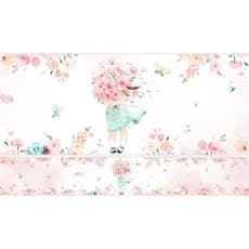 Faixa Decorativa Parede Para Quarto De Bebê Infantil Menina Aquarela