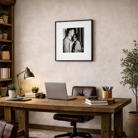 Quadro personalizado Luxuoso Moderno Foto Casal Pronto Para Pendurar