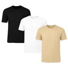 Kit 3 Camisetas SSB Brand Masculina Lisa Básica 100% Algodão Premium