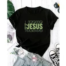 Camiseta Gospel Unissex 100% Confortável – Estampa Jesus Loves You | Fé, Conforto e Estilo Cristão