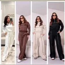 Conjunto Feminina Tecido Moleton Manga Longa Estiloso