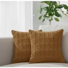 Kit 2 Capas De Almofada Trança Decorativa Tricot 45x45 Sofa Cama
