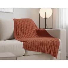 Peseira Manta Tricô Decorativa Trança Sofá Cama 150x90cm Tricot Decoração