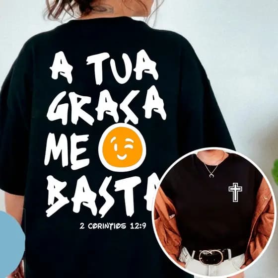 Camiseta T-shirt ou Oversized Feminina Moda Gospel Jesus Cristo Estampa Cristã Malha Macia