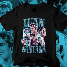 Camiseta preta Cantor Luan Santana Sertanejo agro Vintage Camisa unissex envio rápido pluss size