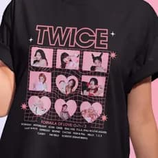 Camiseta T-shirt Unissex Algodão Grupo Kpop Twice-Integrantes