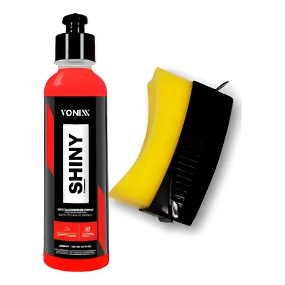 Pneu Pretinho Shiny Vonixx 240ml + Aplicador Vermelho