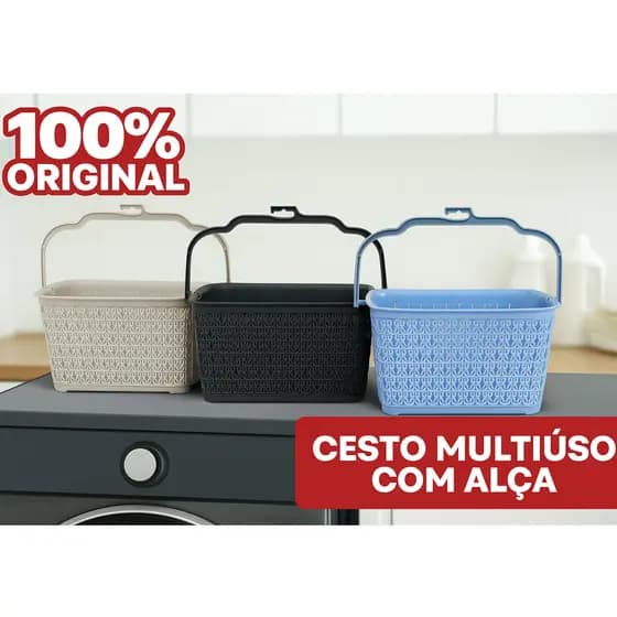 Cestinho Para Pregador Multiuso Com Alça Cesto Multiuso com Alça Ligbrin