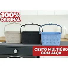 Cestinho Para Pregador Multiuso Com Alça Cesto Multiuso com Alça Ligbrin
