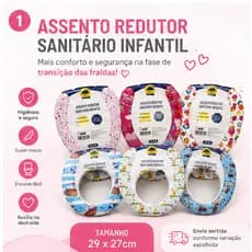 Assento Redutor Sanitário Infantil Macio Menina Menino Vaso Infantil 29x27cm