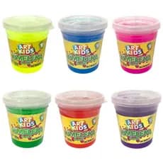 Slime com ou sem Glitter Infantil Kimeleka 180g Acrilex Art Kids Não Tóxic | cores Variadas