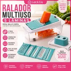 Ralador Fatiador Multiuso 5 Lâminas Com Recipiente Cortador De Legumes Wincy Casa