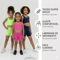 Conjunto Infantil Short + Top Regata sem Bojo Esportes Menina