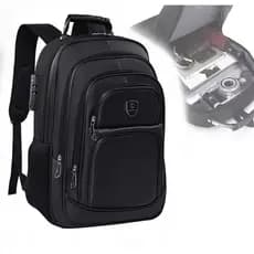 Mochila Masculina  Anti-Furto Com Cadeado Bolso Nas Costas Reforçada Grande