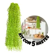 Kit 5 Pendentes Flor Planta Artificial Decoração Realista