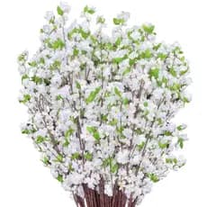 25 Galhos Cerejeira Flor Pessegueiro Artificial 1,20m Decora
