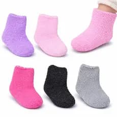 Kit 6 Meias Bebê Infantil Frio Inverno Térmica Neném Quente