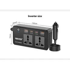 Multifuncional carro inversor tomada de energia PD carregamento rápido USB Multi-Jack tomada de energia no carro telefon