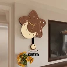 Novo criativo sala de estar relógio parede silencioso balanço quartzo relógio parede calendário eletrônico doméstico sim