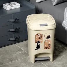 Balde de armazenamento de Pedal estilo creme com tampa desodorante grande capacidade casa sala de estar cozinha quarto c
