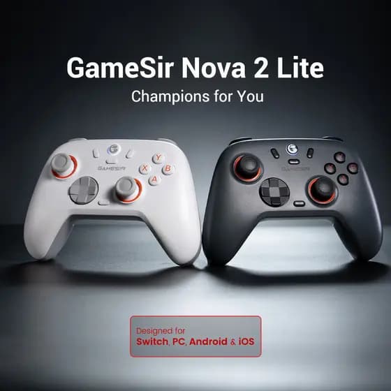 Novo GameSir Nova 2 Lite Gamepads PC Switch 2 Controlador para Nintendo Vapor iOS Android com Joystick de Efeito Hall MP