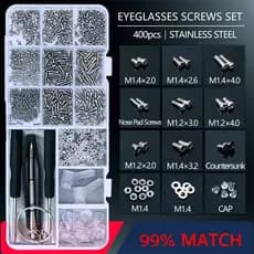 Kit de Reparação de Óculos de Sol, Conjunto de Chaves de Fenda, Peças Variadas para Apoio de Nariz WN3W