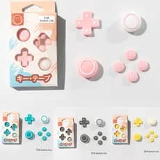 Novo Design de Capa Protetora de Silicone Macio com Botões D-pad, Cruzeta e Teclas ABXY para Switch Lite NS Joy-con Thum