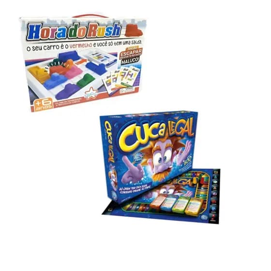 Kit 2 Jogos de Tabuleiro Cuca Legal e Hora do Rush